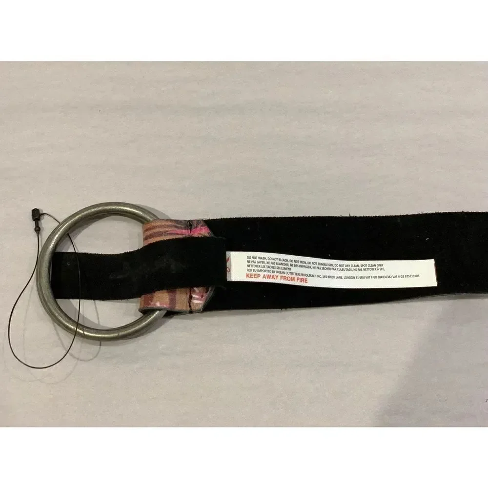 Free People Collection Story Teller Printed Leather Double Ring Wrap Belt